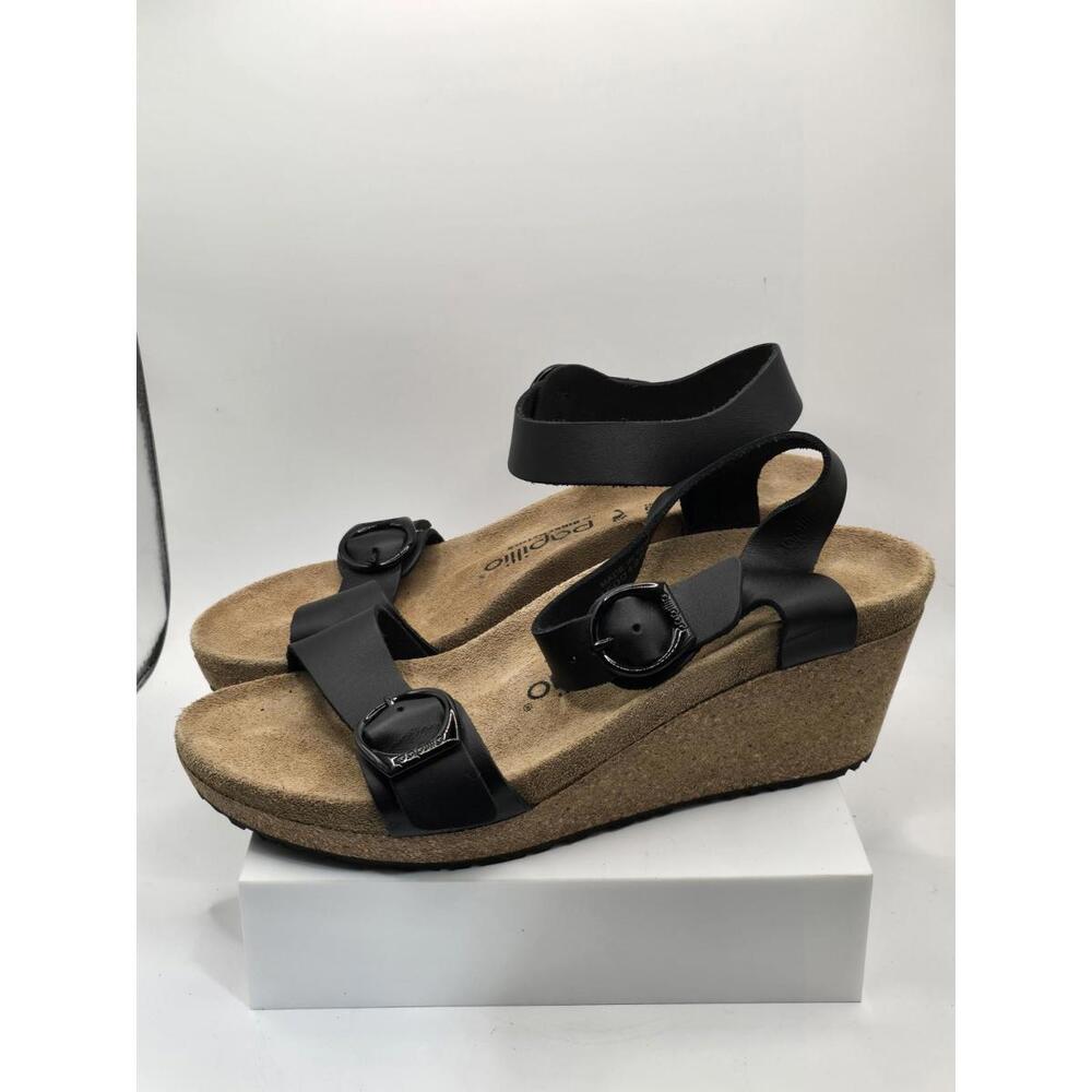 New Birkenstock Papillio Soley Ring Buckle Sandal Wedge Heel Size 40